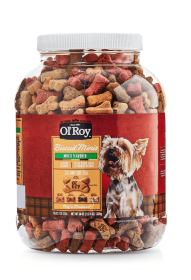 Ol' Roy Multi Flavored Biscuits for Mini Breeds, Dry, 36 oz Tub Ol' Roy Multi Flavored Biscuits for Mini Breeds, Dry, 36 oz Tub